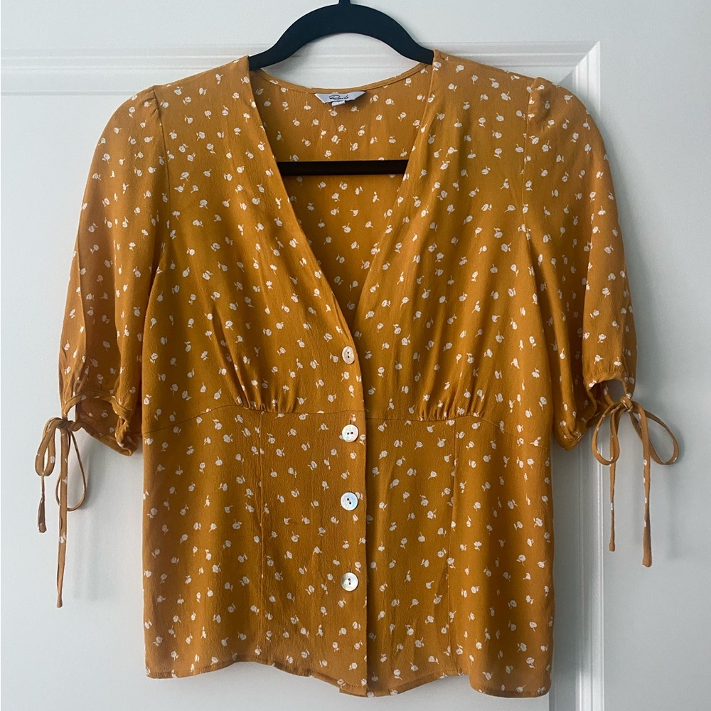 Rails Floral Button-Front Blouse | Size Small | Like New